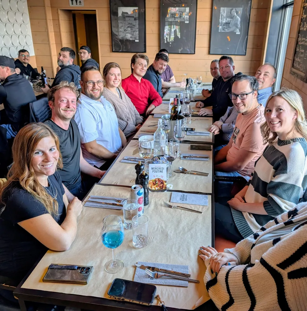 Dîner d'équipe au restaurant